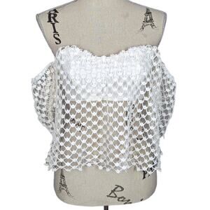 Elegant White Off-Shoulder Lace Top